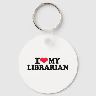 Jag älskar min bibliotekarie nyckelring