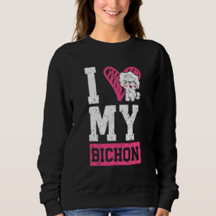 Jag älskar min Bichon Frise lockiga hår valp valp T Shirt