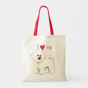 Jag älskar min Bichon Frise Tygkasse