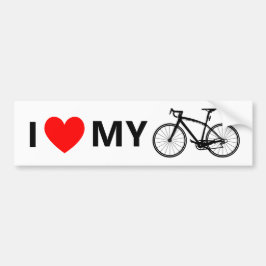 Jag älskar min bike Coola Roligt Cute Bicycle Kärl Bildekal
