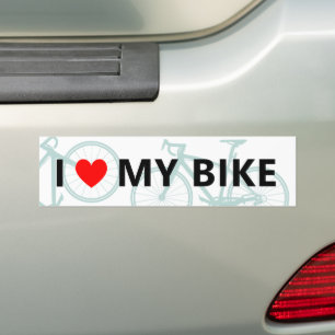 Jag älskar min bike Coola Roligt Cute Bicycle Kärl Bildekal