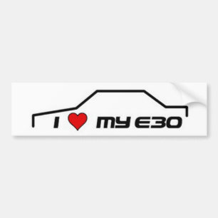 Jag älskar min bildekal e30