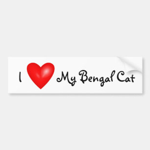 Jag älskar min bildekal för den Bengal kattbilen