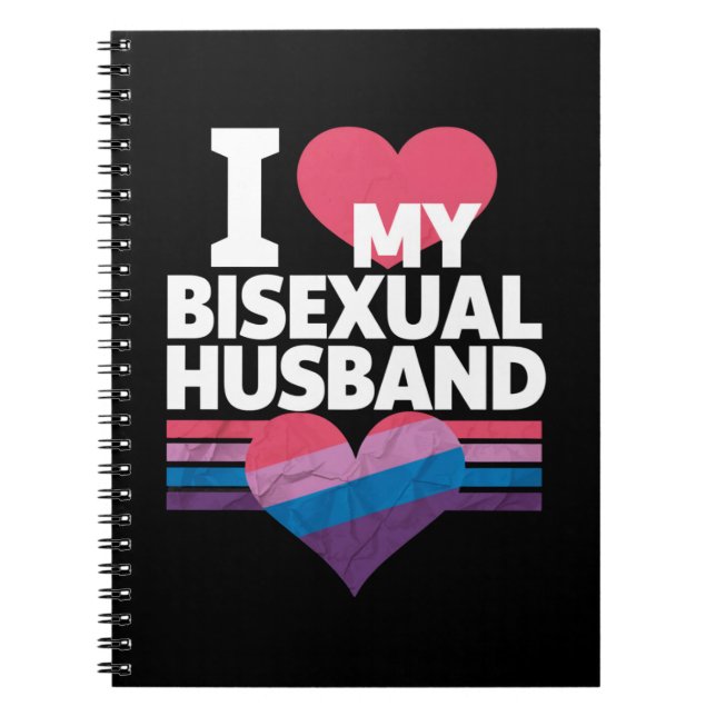 Jag älskar min bisexuella make Bi Pride Bisexuell  Anteckningsbok (Framsidan)