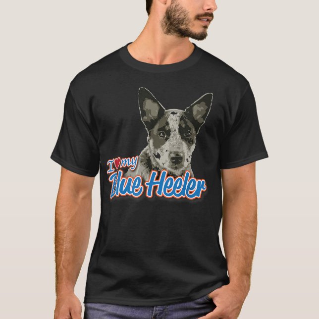 Jag älskar min blå häler  t shirt (Framsida)