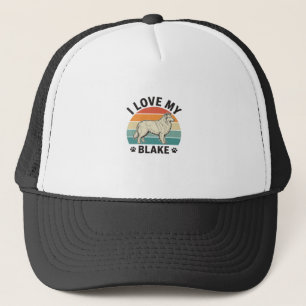 Jag älskar min Blake hund retro gravyr design_1 Keps