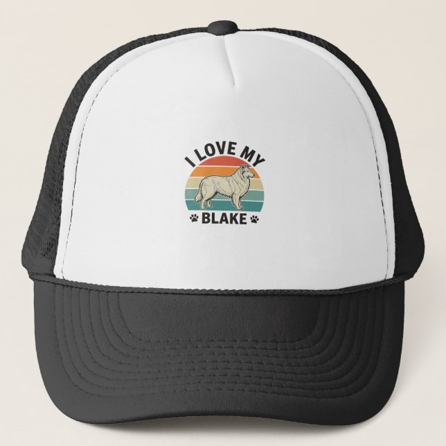 Jag älskar min Blake hund retro gravyr design_1 Keps (Framsida)
