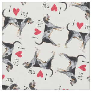 Jag älskar min Bluetick Coonhound Tyg