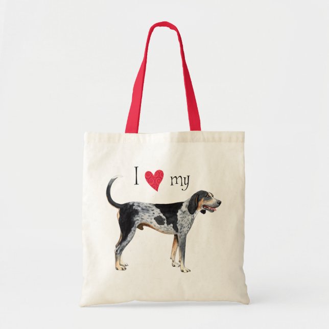 Jag älskar min Bluetick Coonhound Tygkasse (Framsidan)