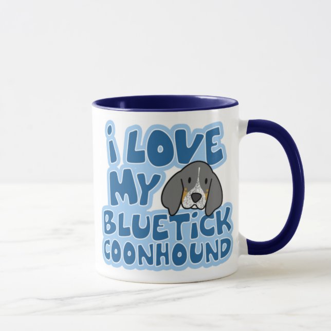 Jag älskar min Bluetick Coonhoundmugg Mugg (Höger)