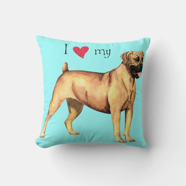 Jag älskar min Boerboel Kudde (Framsida)