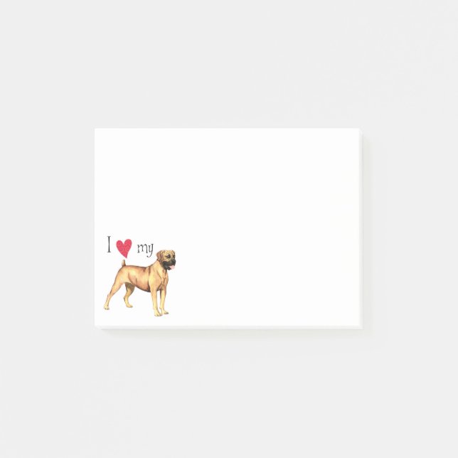 Jag älskar min Boerboel Post-it Block (Framsida)