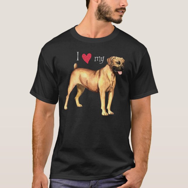 Jag älskar min Boerboel T-shirt (Framsida)