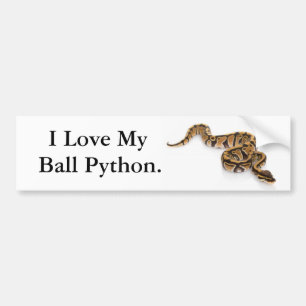Jag älskar min bollpython. bildekal