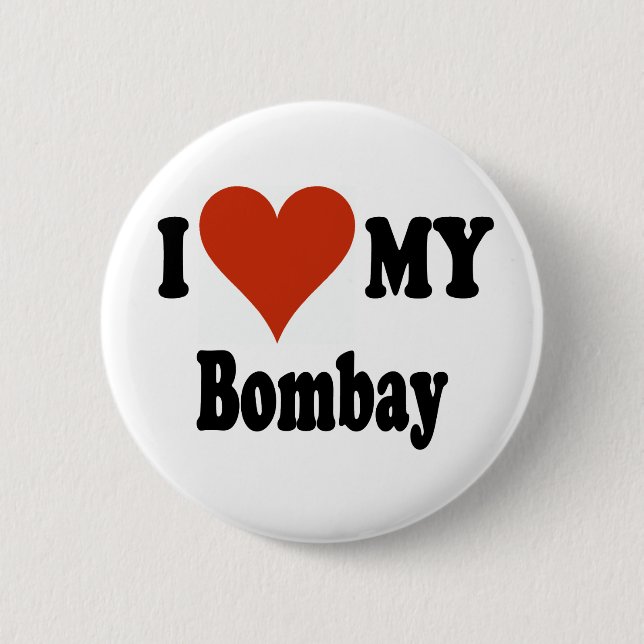 Jag älskar min Bombay kattMerchandise Knapp (Framsida)
