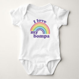 Jag älskar min Bompa - Sött regnbågsmönster  T Shirt