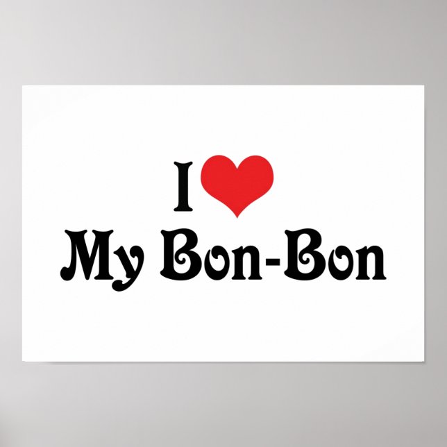 Jag älskar min Bon Bon Poster (Framsidan)