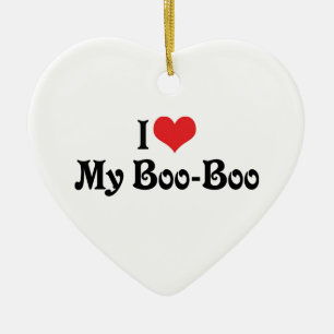Jag älskar min Boo Boo Julgransprydnad Keramik