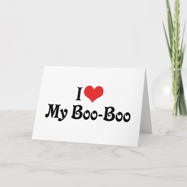 Jag älskar min Boo Boo Kort (Framsida)