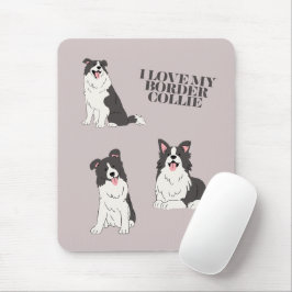 Jag älskar min Border Collie-musmatta Musmatta