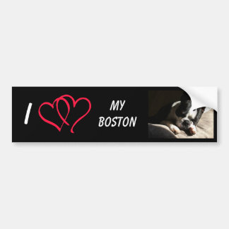 Jag älskar min Boston Bildekal