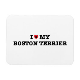 Jag älskar min Boston Terrier Flexible Magnet