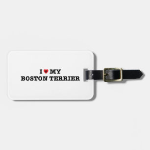 Jag älskar min Boston Terrier Luggage Tag Bagagebricka