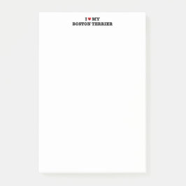Jag älskar min Boston Terrier Post-it Notes