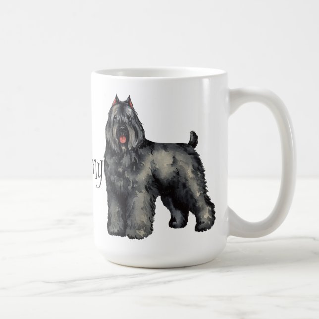 Jag älskar min Bouvier Kaffemugg (Höger)