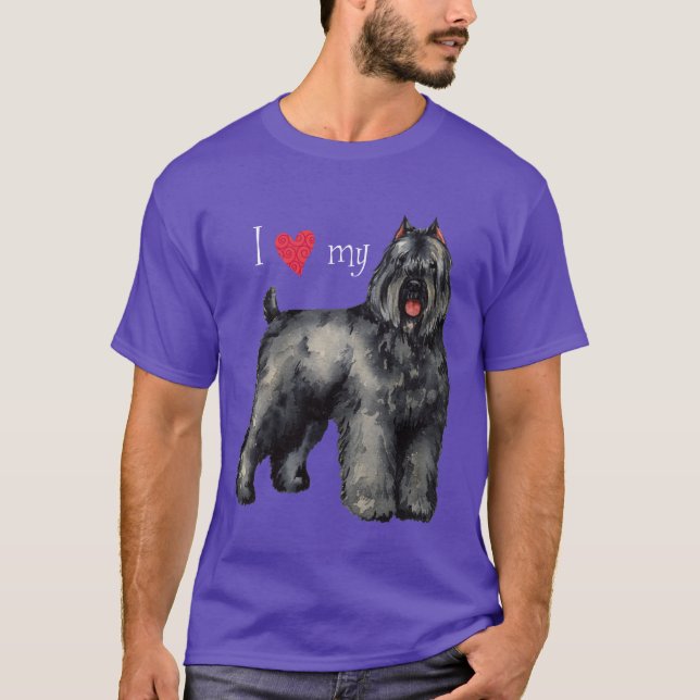 Jag älskar min Bouvier T-shirt (Framsida)