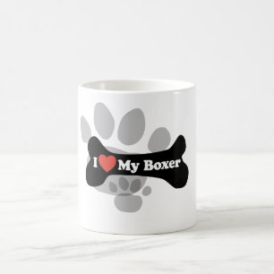 Jag älskar min boxare - hundben kaffemugg