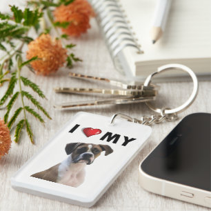 Jag älskar min boxare Keychain