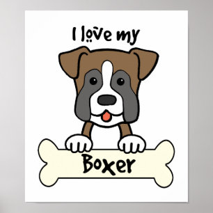 Jag älskar min boxare poster
