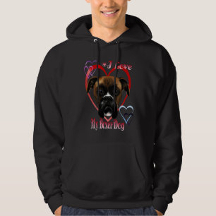 Jag älskar min boxarehund tröja munkjacka
