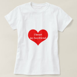 Jag älskar min Boyvän Kärlek Romantic Red Heart Cu T Shirt