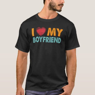 Jag älskar min Boyvän Loving Girlkompis Couple T Shirt