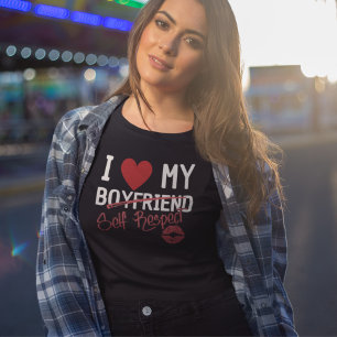 Jag älskar min Boyvän Self Respect Breakup-mörk T Shirt