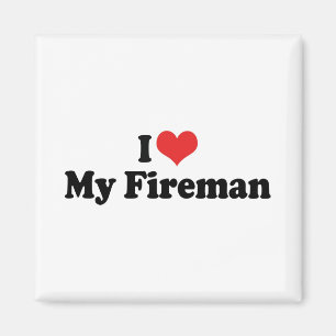 Jag älskar min brandman magnet