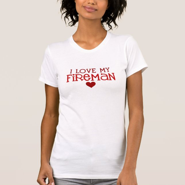 Jag älskar min brandman t-shirt (Framsida)