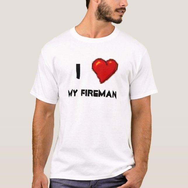 Jag älskar min brandman tee shirt (Framsida)