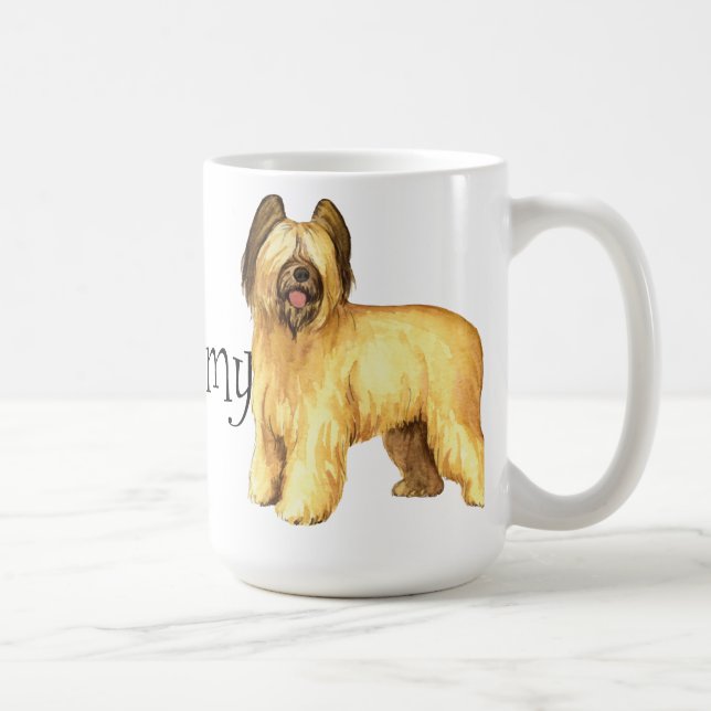 Jag älskar min Briard Kaffemugg (Höger)
