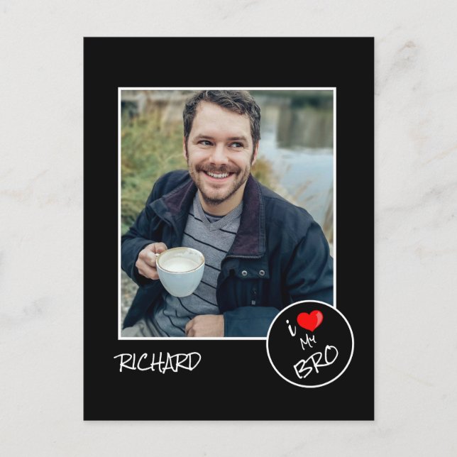 Jag älskar min bror, anpassad bild – Personlig Vykort (Framsida)