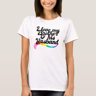 Jag älskar min bror & hans make homosexuell syskon t shirt