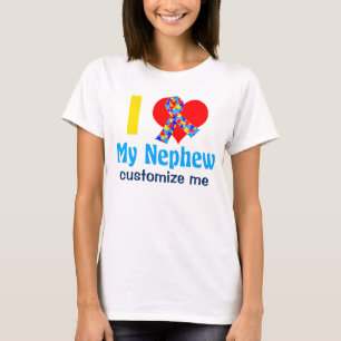 Jag älskar min brorsonAutismmedvetenhet Tee Shirt