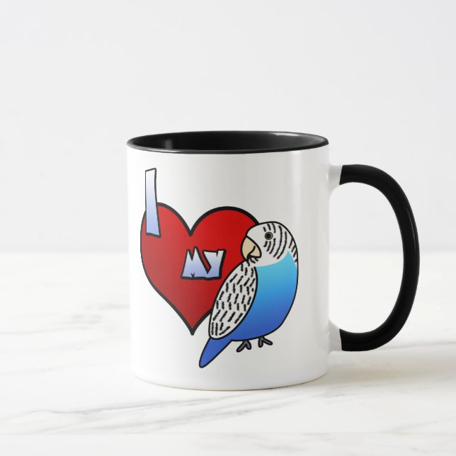 Jag älskar min Budgie Mugg (Höger)