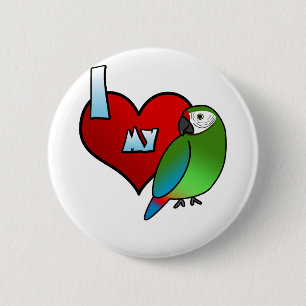 Jag älskar min Buffons Macaw Knapp