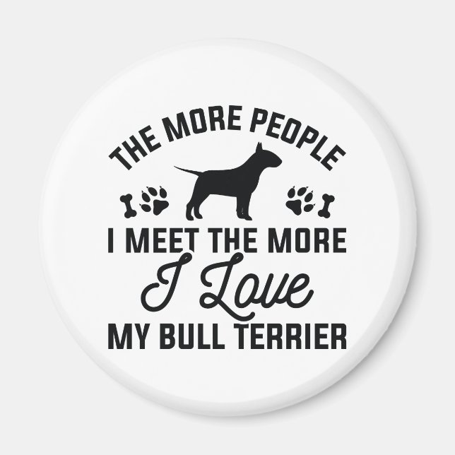 Jag älskar min bullterrier magnet (Framsidan)
