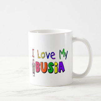 Jag älskar min Busia (den polska farmodern) Kaffemugg