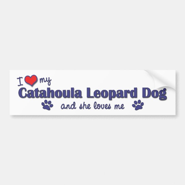 Jag älskar min Catahoula Leopardhund (den Bildekal (Framsidan)