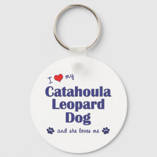 Jag älskar min Catahoula Leopardhund (den Nyckelring